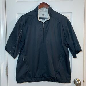 Nike Golf Clima-Fit Size M Short Sleeve 1/4 Zip Pullover Jacket Light, Black